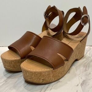 Dolce Vita Cork Linda Brown Platform Sandals